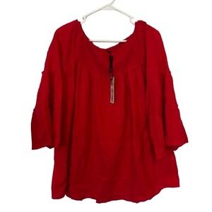 NWT Ladies Red CoCo + Carmen Shirt Sz‎ S/M